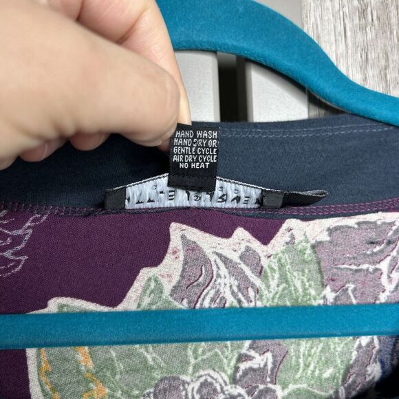 Little Journey Chicago Top Artsy Purple Floral Print Size S - Picture 3 of 8